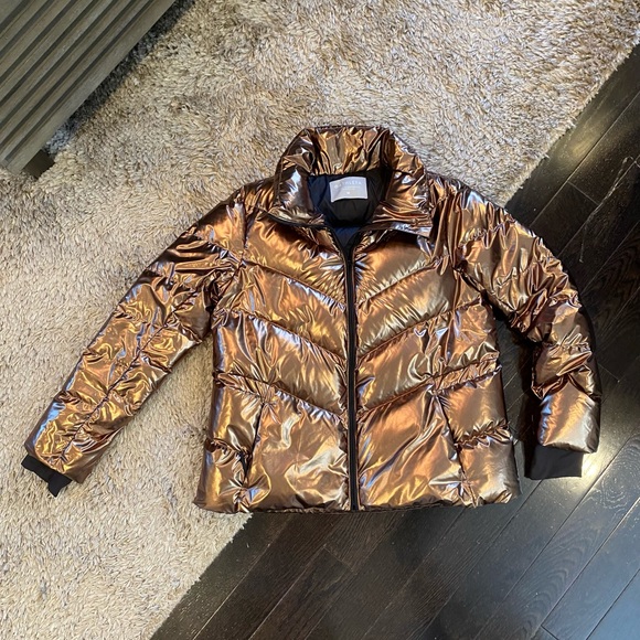 ATHLETA Metallic copper puffer coat - Picture 2 of 7
